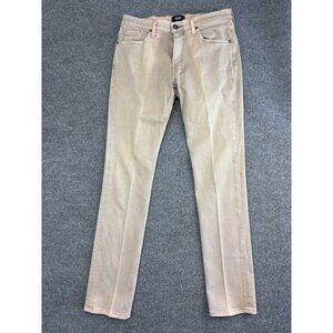 Paige Federal Jeans Mens 33 Beige Stretch Straight Leg Made USA Designer Pants